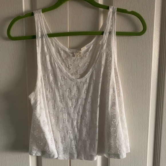 PacSun Tops - LA Hearts White Floral Tank Top